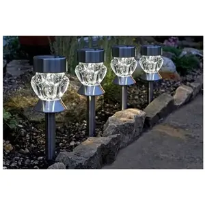 Comparateur de prix : Pack de 4 balises solaires verre Crystal - SMART GARDEN