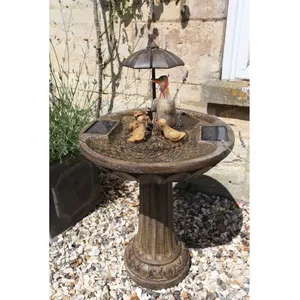 Fontaine de Jardin Solaire en Résine Effet Bronze - Smart Garden