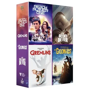 Comparateur de prix : Warner Home Video Coffret Ready Player One Gremlins Les Goonies Le géant de fer DVD