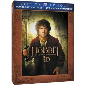 Comparateur de prix : Warner Home Video Le Hobbit : Un Voyage inattendu [Version Longue 3D + Blu-Ray + DVD + Copie Digitale]