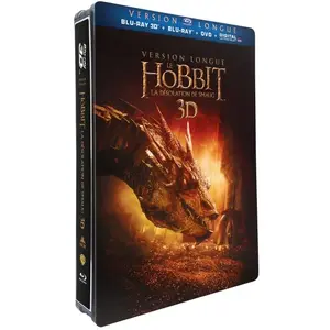 Warner Home Video Le Hobbit : la désolation de Smaug version longue Steelbook Blu-ray 2D + 3D