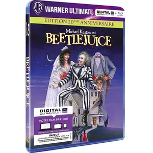 Warner Blu Ray - Beetlejuice [ Michael KEATON, Geena DAVIS, Alec BALDWIN ] pas cher