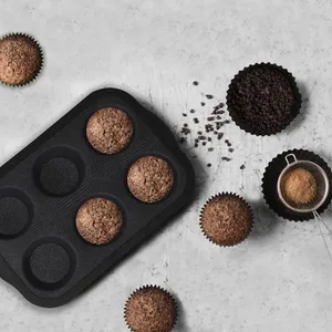 Comparateur de prix : Moule à muffins 6 empreintes Zenker Silicone fibre de verre ref 685534
