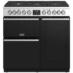 Piano de cuisson gaz stoves pprecidx90dfss noir CDP-DROP-PPRECIDX90DFSS pas cher