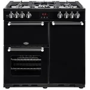 Comparateur de prix : BELLING Piano de cuisson mixte 90 cm noir Kensington - PKENS90DFBLK