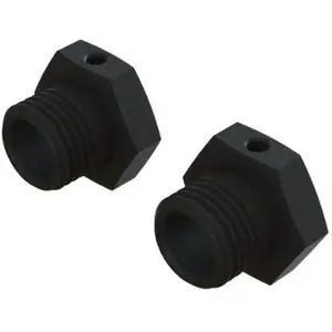Aluminum Wheel Hex 17mm - 14.6mm Thick, Black (2)