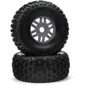 ARRMA Dboots 'fortress' Tyre Set Glued Gun Metal (pair)