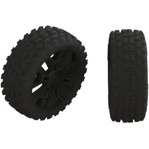 2ho Tire Set Glued Black (2) Arrma