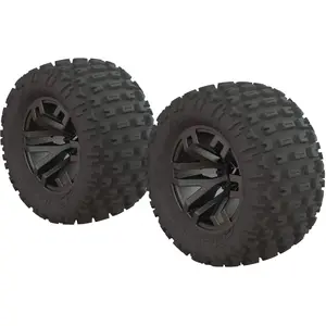 Dboots 'fortress Mt' Tire Set Glued Gun Metal (2) - Arrma