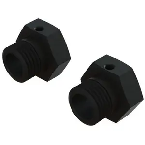ARRMA Lot de 2 Roues hexagonales en Aluminium, 17 mm, 16,5 mm d'épaisseur, Noir