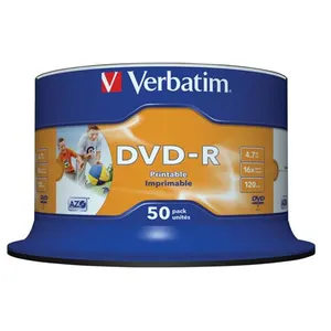 Comparateur de prix : Verbatim - 50 x DVD-R - 4.7 Go 16x - surface imprimable photo large - spindle