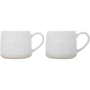 Mikasa - 2 Tasses en grès crème -  D.28 cm T.UVendu paramazon