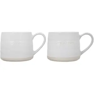 Mikasa - 2 Tasses en grès blanches - D.28 cm T.UVendu paramazon