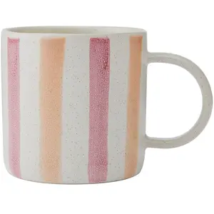 Mikasa - Mug Mikasa à rayures  rose - 380ml OS pas cher