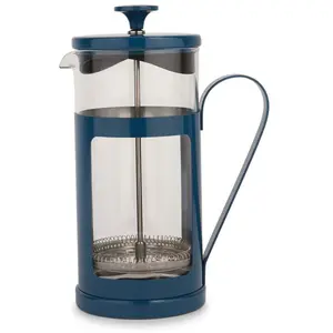 Comparateur de prix : La Cafetière Monaco Cafetière en acier inoxydable 8 tasses Bleu Boîte cadeau