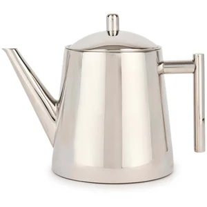 Comparateur de prix : La Cafetière Théière avec infuseur en acier inoxydable 1,5 l, 8 tasses (argent)