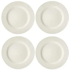 Mikasa - 4 Assiettes plates Mikasa Cranborne blanches -  D.28 cm T.UVendu paramazon