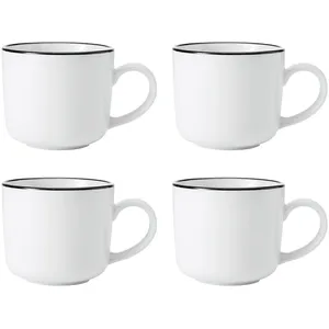 Mikasa Limestone Set de tasses en porcelaine, 4x tasses en porcelaine ...