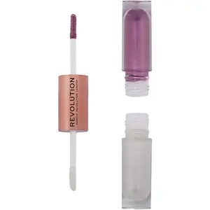 Makeup Revolution Double Up fard à paupières liquide 2 en 1 teinte Subliminal Lilac 2x2,2 ml pas cher