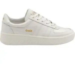 Gola - Women's Gola Grandslam Leather - Baskets taille 4, blanc/gris pas cher