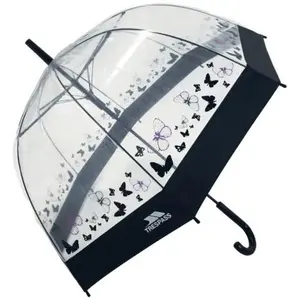 Trespass Parapluie Transparent Femme, Imprimé Papillon, Taille Unique