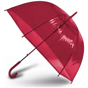 Comparateur de prix : Kimood - Parapluie transparent (Taille unique) (Rouge) - UTPC2671