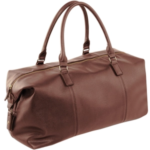 Quadra NuHude Faux Leather Weekender Holdall Bag One Size écorce tannante pas cher