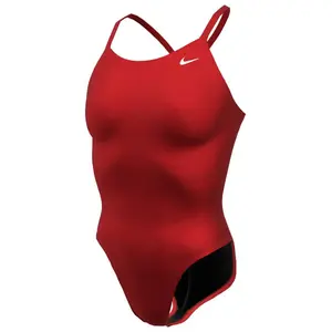Maillot de bain de natation nike solid femme rouge 32 NESS7085-614 pas cher