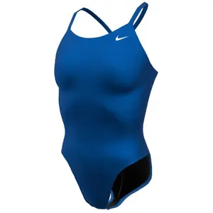 Maillot de bain 1 pièce femme Nike Solid Bleu 36 NESS7085-494 pas cher