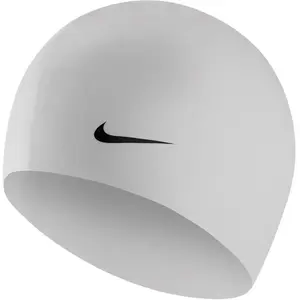 Bonnet de bain nike swim solid silicone training blanc pas cher