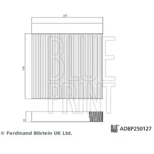 Filtre Intérieur Adbp250127 Blue Print Mg Blue Print Adbp250127 pas cher