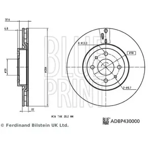 Disque De Frein Blue Print Adbp430000 pas cher