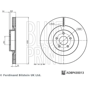 Blue Print Disques de frein pour FORD: Focus (Ref: ADBP430013) pas cher