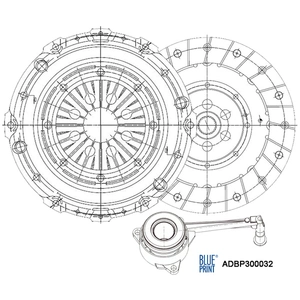 Kit d'embrayage SMARTFIT Solution Kit ADBP300032 Blue Print ADBP300032