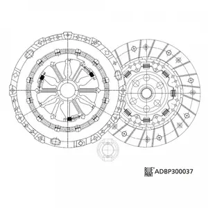 Kit d'embrayage ADBP300037 Blue Print ADBP300037 pas cher