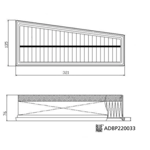 Filtre à air ADBP220033 Blue Print ADBP220033 pas cher