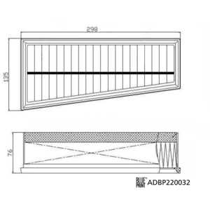 Filtre à air ADBP220032 Blue Print ADBP220032 pas cher