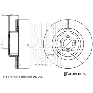 Blue Print Disques de frein pour BMW: X6, X5 (Ref: ADBP430076) pas cher