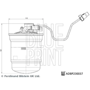 Blue Print Filtre à carburant pour FORD: Focus, Kuga (Ref: ADBP230037)Vendu paroscaro