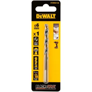 Comparateur de prix : Foret HSS DeWALT Foret torsadé 6mm ( Prix pour 1 )