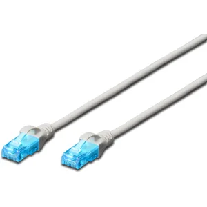 DIGITUS Câble LAN Cat 5e - 15m - Câble réseau CCA avec RJ45 - U/UTP Non blindé - Compatible Cat-6 & Cat-5 - GrisVendu paramazon