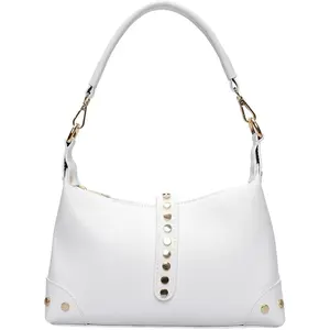 Anna Luchini - Sac bandoulière en cuir Victoire blanc - 17x28x7 cm OS pas cher