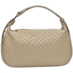 Anna Luchini - Sac fourre-tout en cuir Mirabella boue - 15x29.5x9 cm O... pas cher