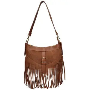 Anna Luchini - Sac bandoulière en cuir Mathilda cognac - 16x25.5 cm OS
