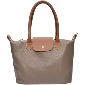 Anna Luchini - Sac bandoulière en cuir Seraphina boue - 25x36x10.5 cm ... pas cher