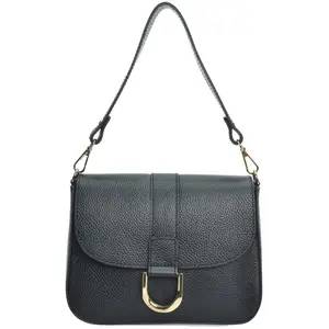 Anna Luchini - Sac bandoulière Sacha Noir - 15.5x24x8 cm OS pas cher