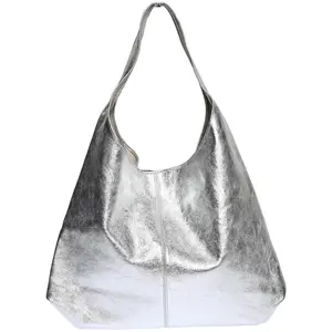 Luisa Vannini - Sac à poignée Bellah Argenté - 33x48x14cm OS pas cher