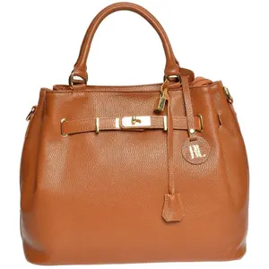 Anna Luchini - Sac à main Anael Cognac - 28.5x38x18 cm OS pas cher