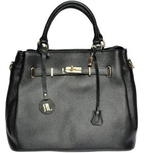 Anna Luchini - Sac à main Anael Noir - 28.5x38x18 cm OS pas cher