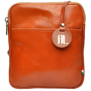 Anna Luchini - Sac bandoulière Annicka Cognac - 20x17.5x3 cm OS